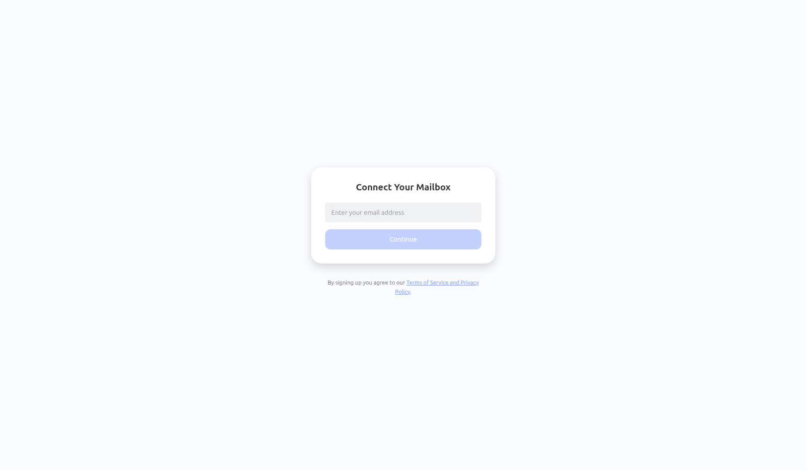 Clean Email connect