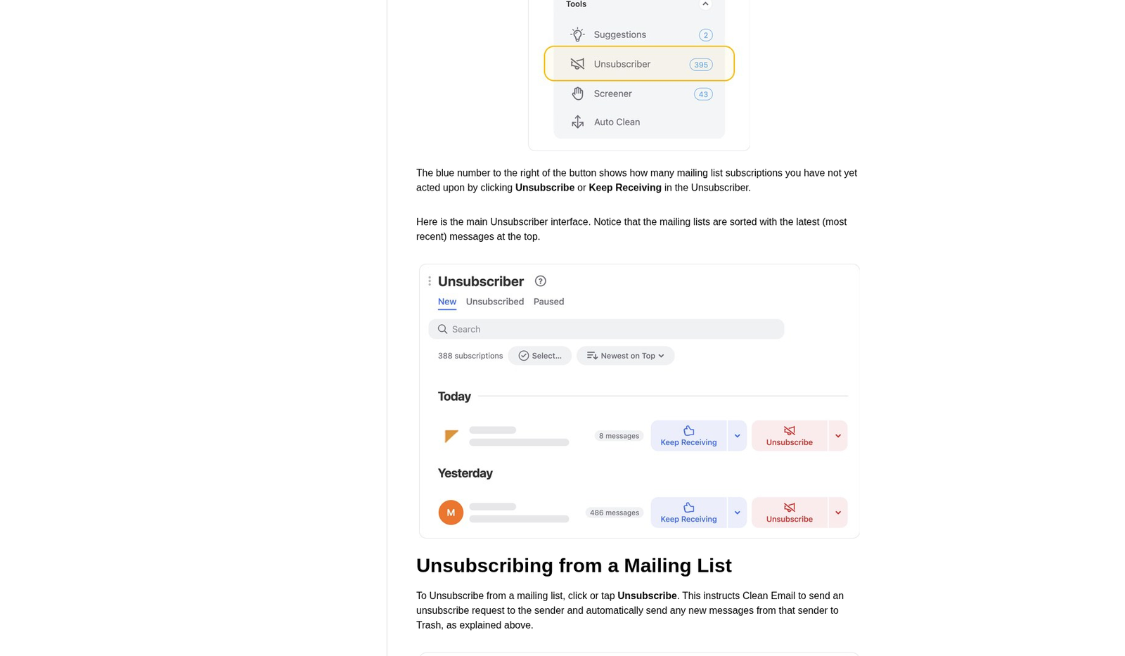 Clean Email Unsubscriber
